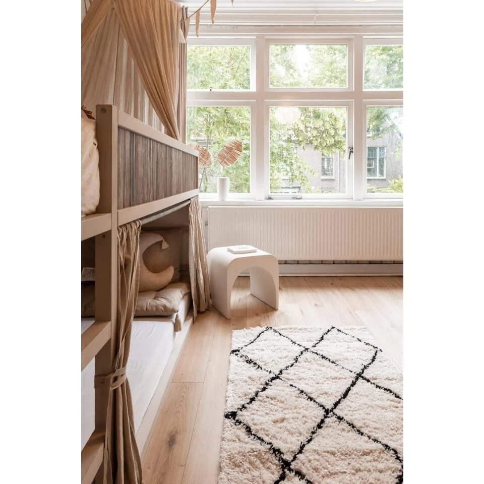 Interieur05 Hoogpolig Vloerkleed Berber Kris Kros Wit/Zwart-80 X 150 Cm - (XS) 5 Interieur05 Hoogpolig Vloerkleed Berber Kris Kros Wit/Zwart-80 X 150 Cm - (XS) - Afbeelding 3