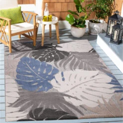 Floral Tuin Binnen En Buitenvloerkleed Laagpolig Outdoor Beige - 120x170 CM