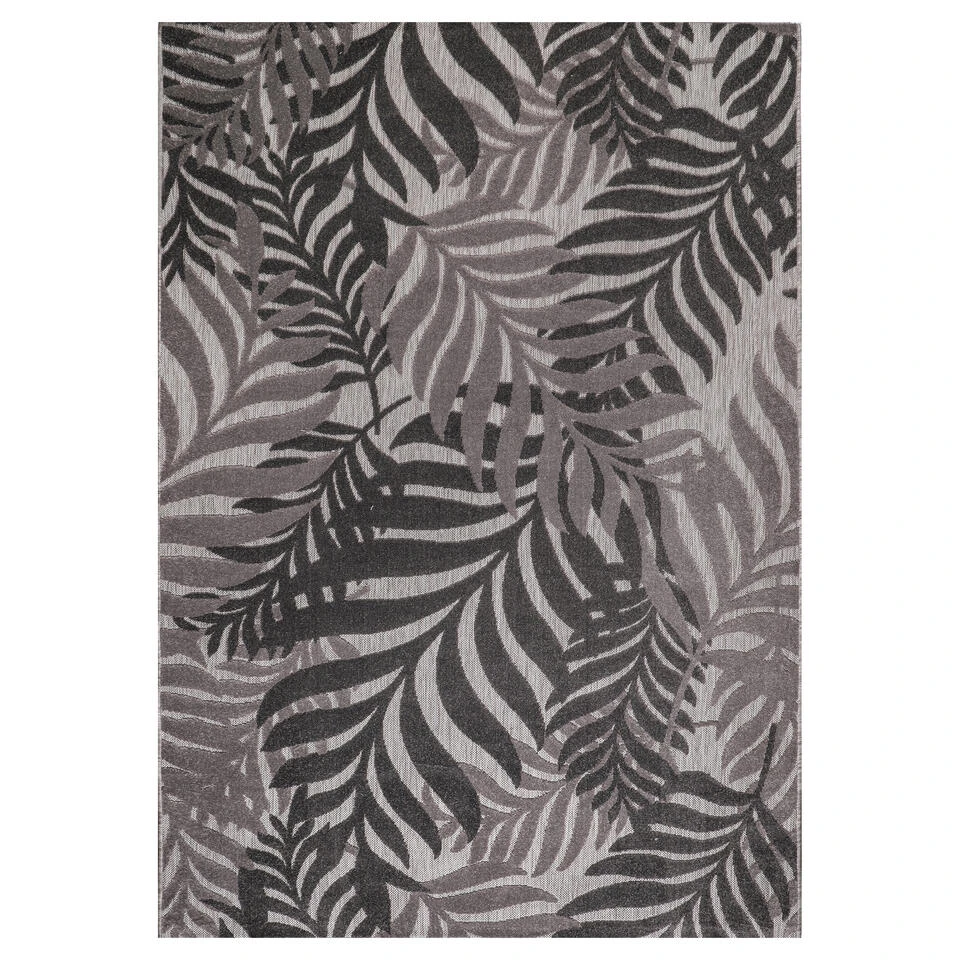 Floral Tuin Binnen En Buitenvloerkleed Laagpolig Outdoor Grijs - 160x230 CM 4 Floral Tuin Binnen En Buitenvloerkleed Laagpolig Outdoor Grijs - 160x230 CM - Afbeelding 2