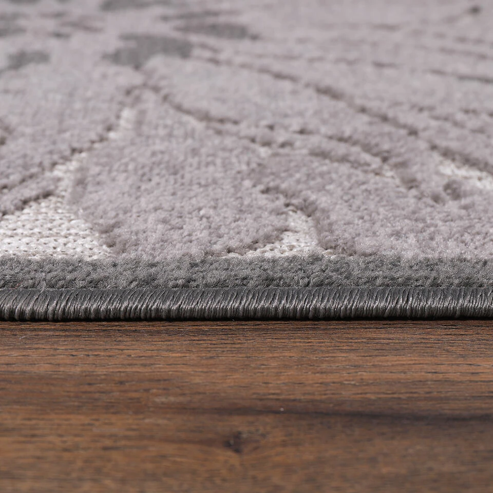 Floral Binnen En Buitenvloerkleed Laagpolig Outdoor Grijs - 140x200 CM 5 Floral Binnen En Buitenvloerkleed Laagpolig Outdoor Grijs - 140x200 CM - Afbeelding 3