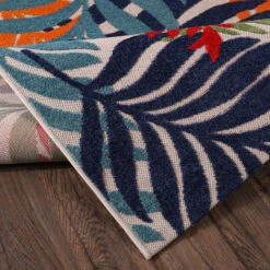 Floral Binnen En Buitenvloerkleed Laagpolig Outdoor Multi - 160x230 CM -Tapijt Wereld 1000092558 0103