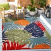 Floral Binnen En Buitenvloerkleed Laagpolig Outdoor Multi - 200x290 CM -Tapijt Wereld 1000092562