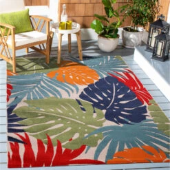 Floral Binnen En Buitenvloerkleed Laagpolig Outdoor Multi - 200x290 CM