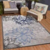 Floral Binnen En Buitenvloerkleed Laagpolig Outdoor Grijs - 120x170 CM -Tapijt Wereld 1000092567