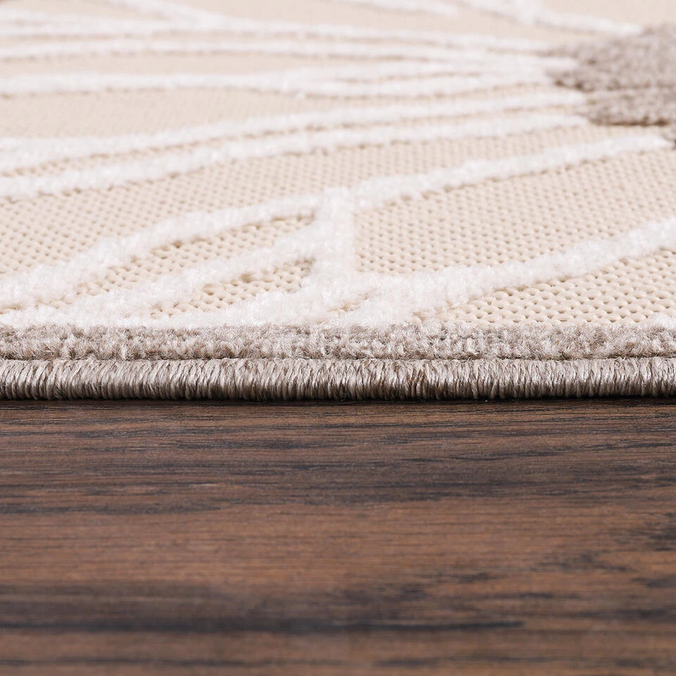 Floral Garden Binnen En Buitenvloerkleed Laagpolig Outdoor Creme - 140x200 CM 5 Floral Garden Binnen En Buitenvloerkleed Laagpolig Outdoor Creme - 140x200 CM - Afbeelding 3