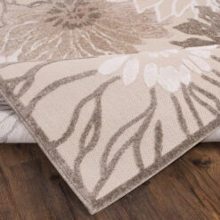 Floral Garden Binnen En Buitenvloerkleed Laagpolig Outdoor Creme - 140x200 CM 9 Floral Garden Binnen En Buitenvloerkleed Laagpolig Outdoor Creme - 140x200 CM -Tapijt Wereld 1000092575 0103