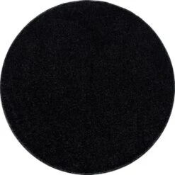 Basics Effen Rond Vloerkleed Antraciet Laagpolig - 200 CM ROND