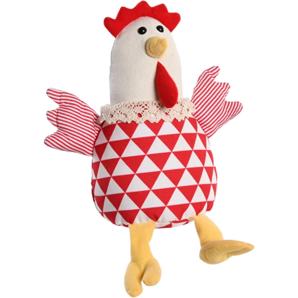 Items Deurstopper Kip - Rood Basis - 1 Kilo Gewicht - 17 X 24 Cm 3 Items Deurstopper Kip - Rood Basis - 1 Kilo Gewicht - 17 X 24 Cm