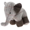 Merkloos Deurstopper - Olifant - Stof - 1 Kg - 28 Cm - Lichtgrijs