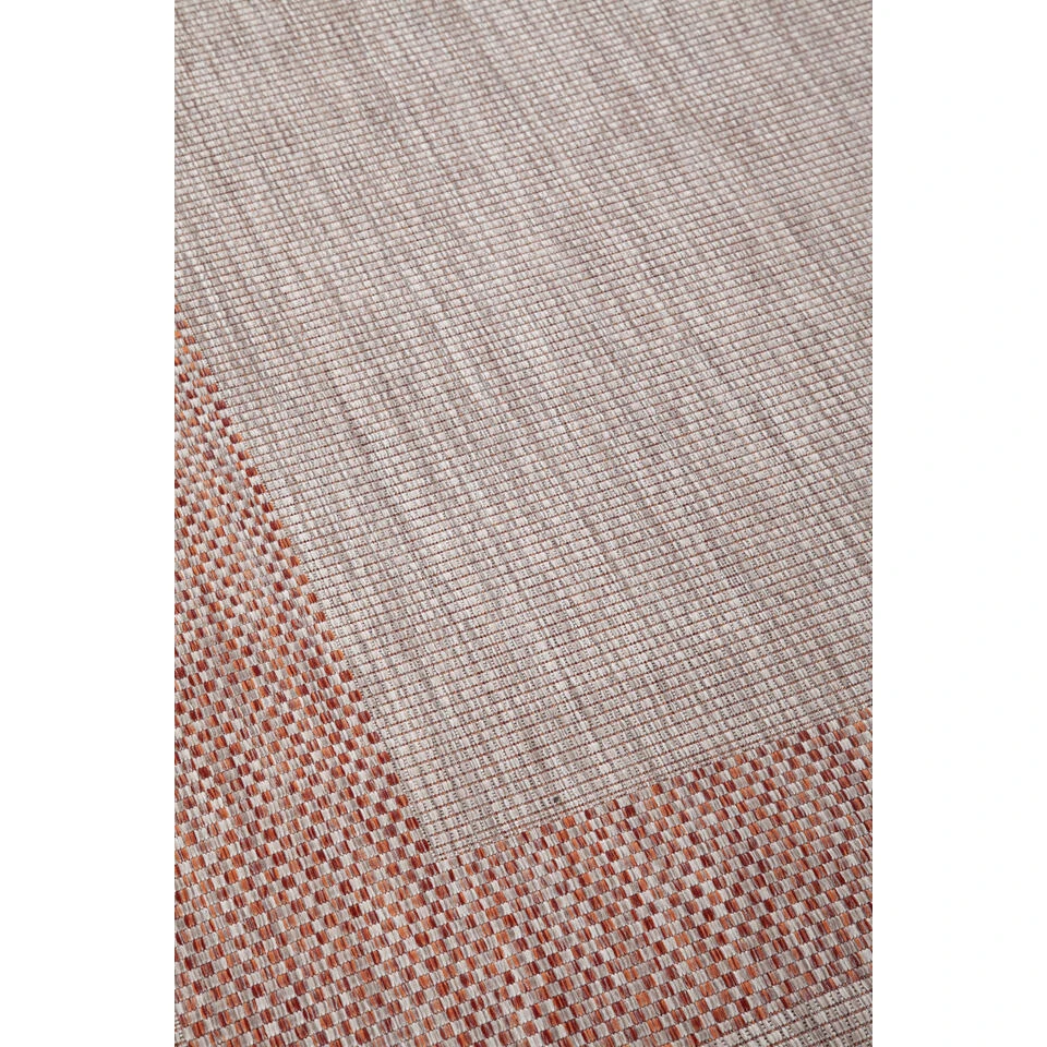 Vloerkleed Frame Beige/Brick 160x230cm Voor Binnen En Buiten 5 Vloerkleed Frame Beige/Brick 160x230cm Voor Binnen En Buiten - Afbeelding 3