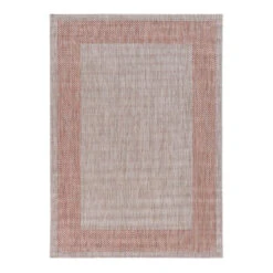Vloerkleed Frame Beige/Brick 160x230cm Voor Binnen En Buiten