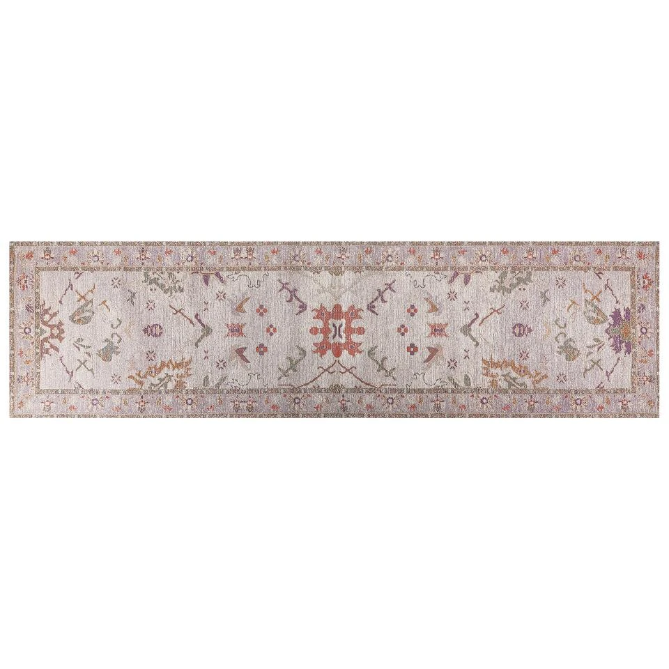 Beliani Loper - YANOBA Beige Katoen 80x300 Cm 3 Beliani Loper - YANOBA Beige Katoen 80x300 Cm