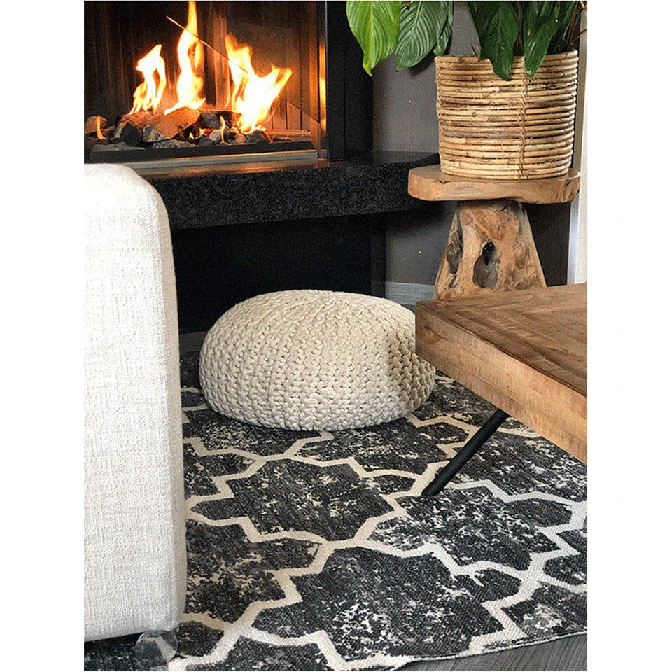 Vintage Vloerkleed Alvin 200x290 Grijs - 290x200x0,50 Cm - Katoen - Grijs 4 Vintage Vloerkleed Alvin 200x290 Grijs - 290x200x0,50 Cm - Katoen - Grijs - Afbeelding 2