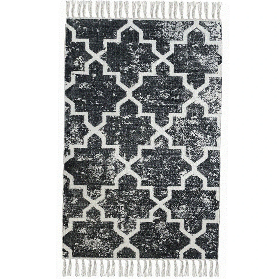 Vintage Vloerkleed Alvin 200x290 Grijs - 290x200x0,50 Cm - Katoen - Grijs 3 Vintage Vloerkleed Alvin 200x290 Grijs - 290x200x0,50 Cm - Katoen - Grijs