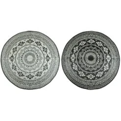 Esschert Design Buitenkleed 180 Cm Zwart En Wit OC18