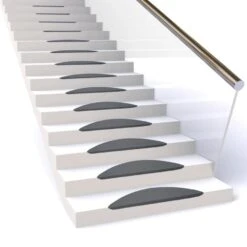 Trapmaantje Spurt - Grijs - 20x56 Cm - 15 Stuks -Tapijt Wereld 1000097554 0102