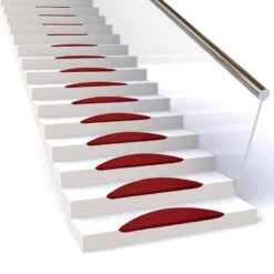 Trapmaantje Spurt - Rood - 20x56 Cm - 15 Stuks -Tapijt Wereld 1000097560 0102