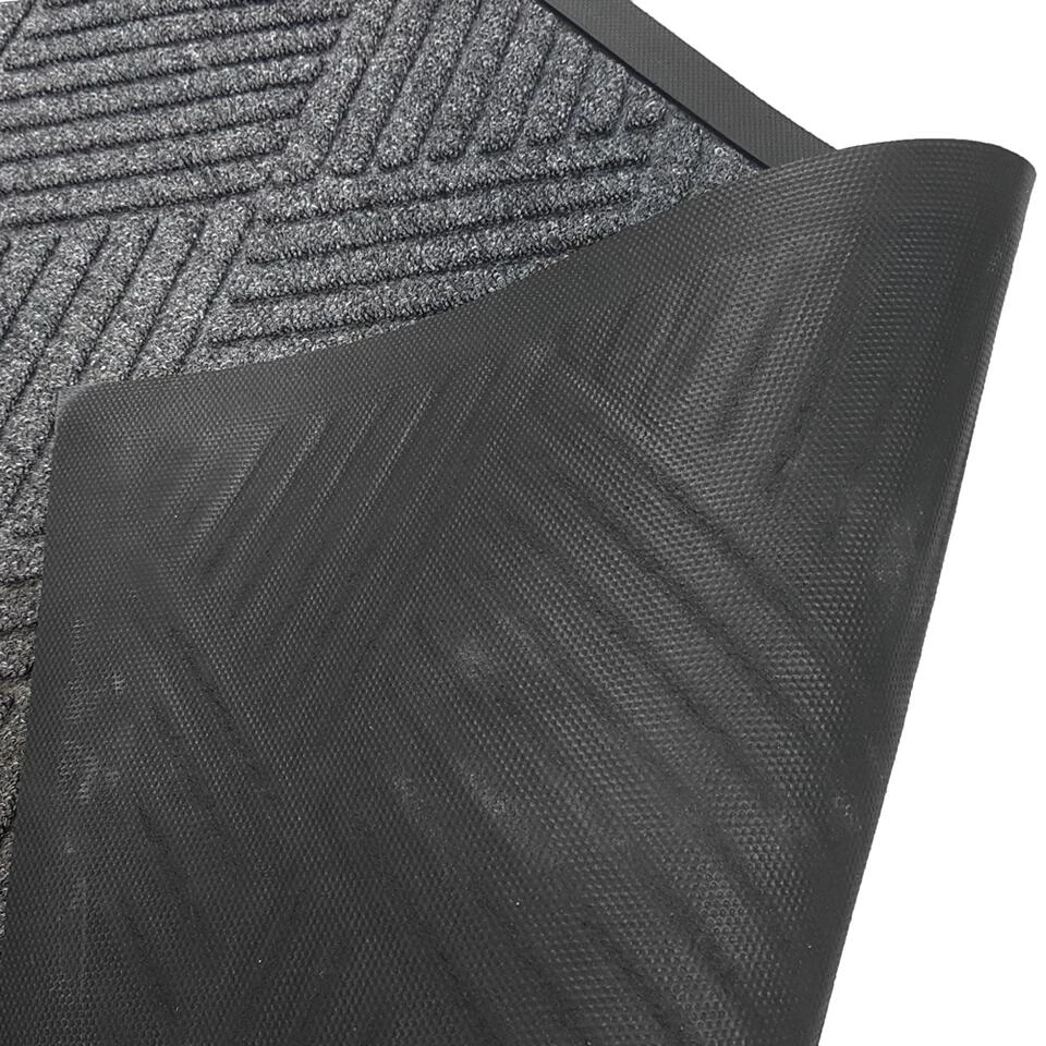 Schoonloopmat Brush Clean 90x150 Cm - Grijs 4 Schoonloopmat Brush Clean 90x150 Cm - Grijs - Afbeelding 2