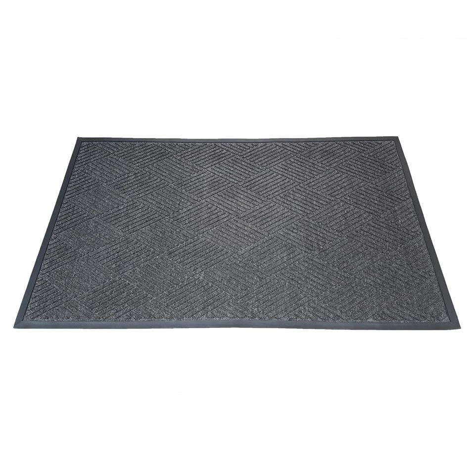 Schoonloopmat Brush Clean 90x150 Cm - Grijs 3 Schoonloopmat Brush Clean 90x150 Cm - Grijs