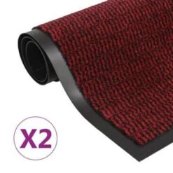 VidaXL Droogloopmatten 2 St Rechthoekig Getuft 40x60 Cm Rood