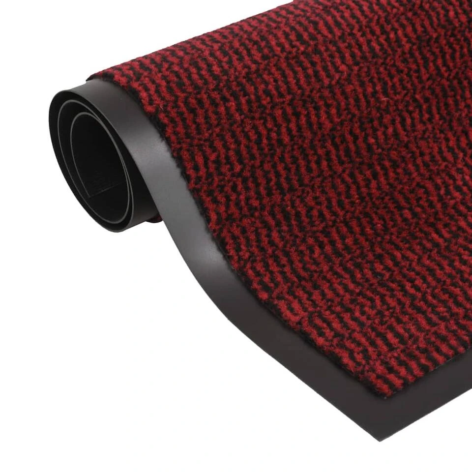 VidaXL Droogloopmat Rechthoekig Getuft 90x150 Cm Rood 3 VidaXL Droogloopmat Rechthoekig Getuft 90x150 Cm Rood