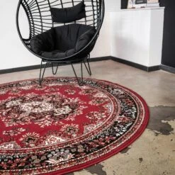 Interieur05 Vloerkleed Nain - Rood - Perzisch - 235Ø -Tapijt Wereld 1317538386 0108