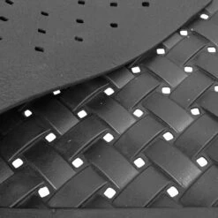 Rubber Deurmat Weave Halfrond - 56 X 91 Cm -Tapijt Wereld 1492143630 0102