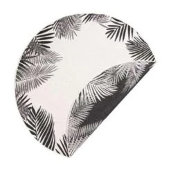 Eva Interior Buitenkleed Leaf Buitenkleed 200 Rond Zwart -Tapijt Wereld 1941348902 0102