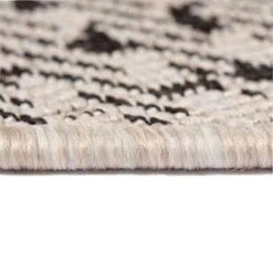 Eva Interior Buitenkleed Leaf Buitenkleed 200 Rond Zwart -Tapijt Wereld 1941348902 0103