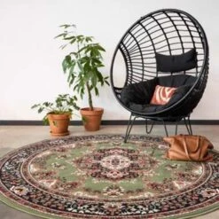 Interieur05 Vloerkleed Nain - Groen - 160 Ø - (M) 6 Interieur05 Vloerkleed Nain - Groen - 160 Ø - (M) -Tapijt Wereld 1987701238 0101