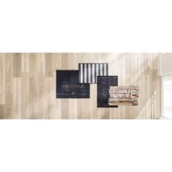 Mat Walk&Wash Welcome - Antraciet - 67x80 Cm -Tapijt Wereld 28100572 1000