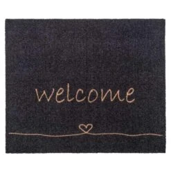 Mat Walk&Wash Welcome - Antraciet - 67x80 Cm