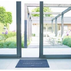 Mat Walk&Wash Welcome - Antraciet - 67x80 Cm -Tapijt Wereld 28100572 9050