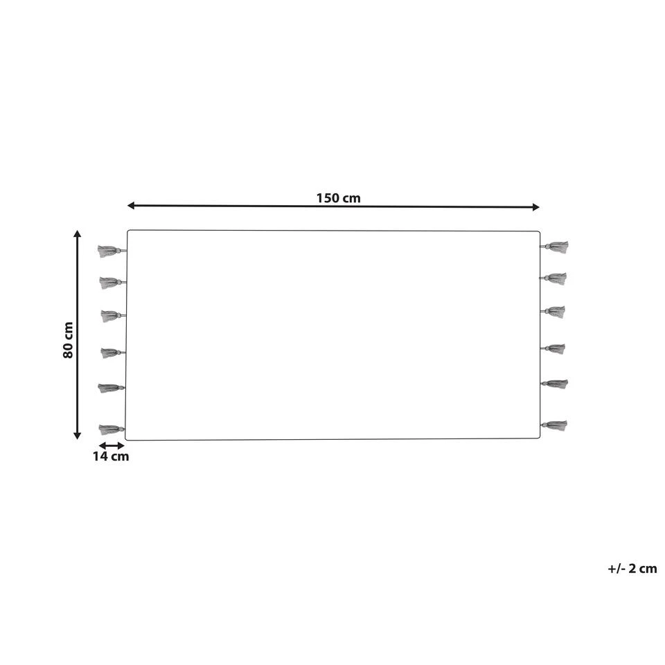 Beliani Laagpolig - CAVUS Wit Katoen 80x150 Cm 5 Beliani Laagpolig - CAVUS Wit Katoen 80x150 Cm - Afbeelding 3