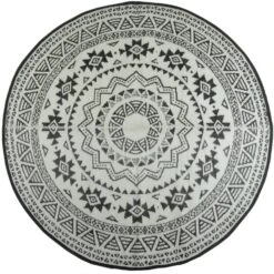 Esschert Design Buitenkleed 180 Cm Zwart En Wit OC18 -Tapijt Wereld 36fc04010a384d77b51286b1dfc6e6f0