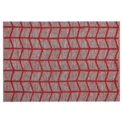 Beliani Laagpolig - SIVAS Rood Katoen 140x200 Cm -Tapijt Wereld 3a8651363bb8463280b488389a375122