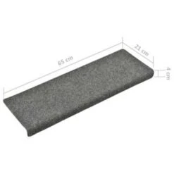 VidaXL Trapmatten 15 St 65x21x4 Cm Naaldvilt Lichtgrijs -Tapijt Wereld 3eb84ad43cc04ee1a18196bc63ec8798