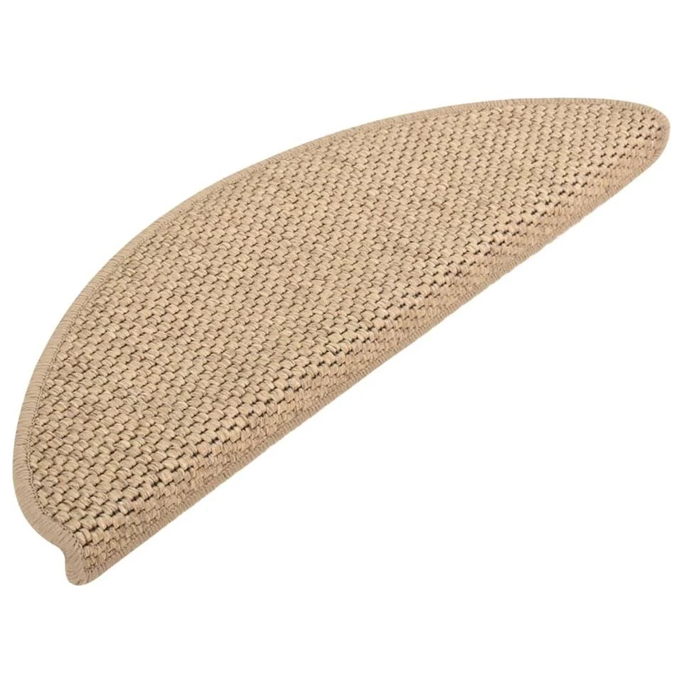 VidaXL Trapmatten Zelfklevend 15 St Sisal-look 65x21x4 Cm Zandkleurig 4 VidaXL Trapmatten Zelfklevend 15 St Sisal-look 65x21x4 Cm Zandkleurig - Afbeelding 2