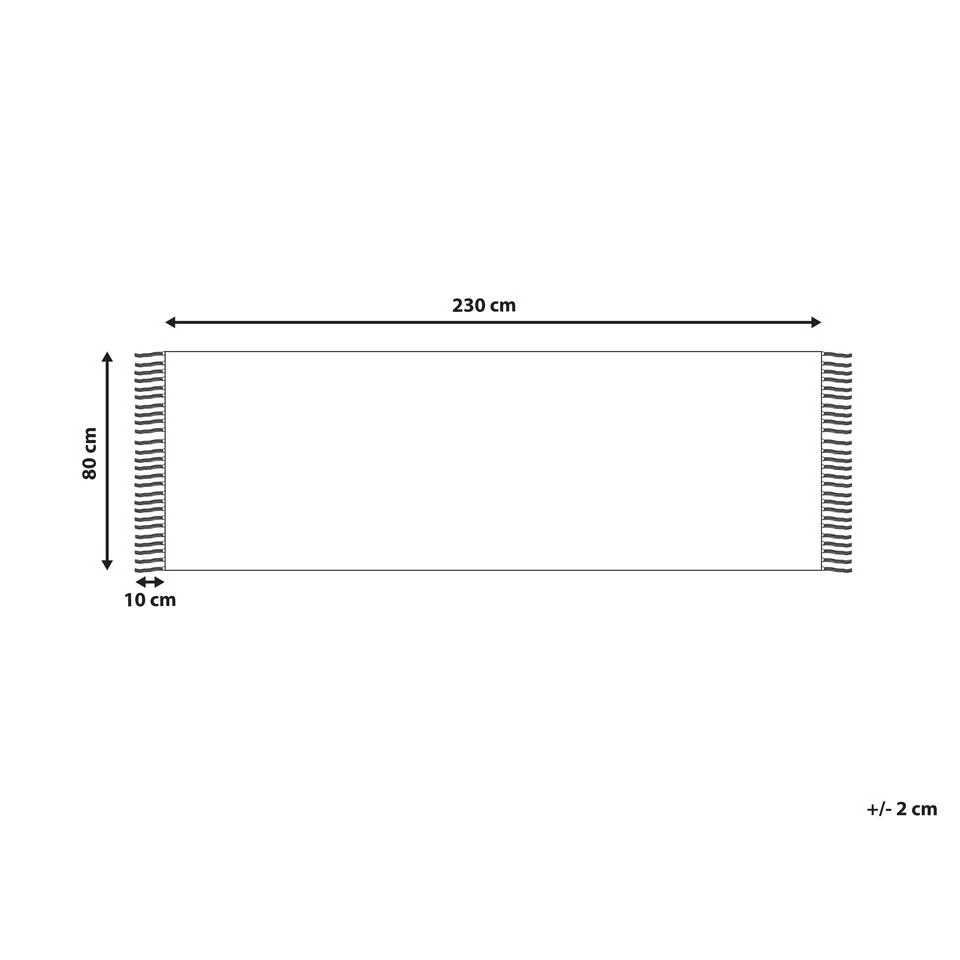 Beliani Loper - TOZLU Beige Katoen 80x230 Cm 5 Beliani Loper - TOZLU Beige Katoen 80x230 Cm - Afbeelding 3