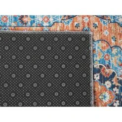 Beliani Loper - MIDALAM Blauw Polyester 80x240 Cm -Tapijt Wereld 4dcbe95b7e144c8ea8c9164d1093f0be