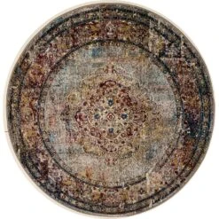 Picasso Keshan Vintage Rond Vloerkleed Multi / Beige Laagpolig - 133 CM ROND 7 Picasso Keshan Vintage Rond Vloerkleed Multi / Beige Laagpolig - 133 CM ROND -Tapijt Wereld 65dc0838421f42479e474e57d0da9a26