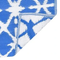 VidaXL Buitenkleed 120x180 Cm PP Blauw En Wit -Tapijt Wereld 669164db83a546999bcd0f09ee734ea6