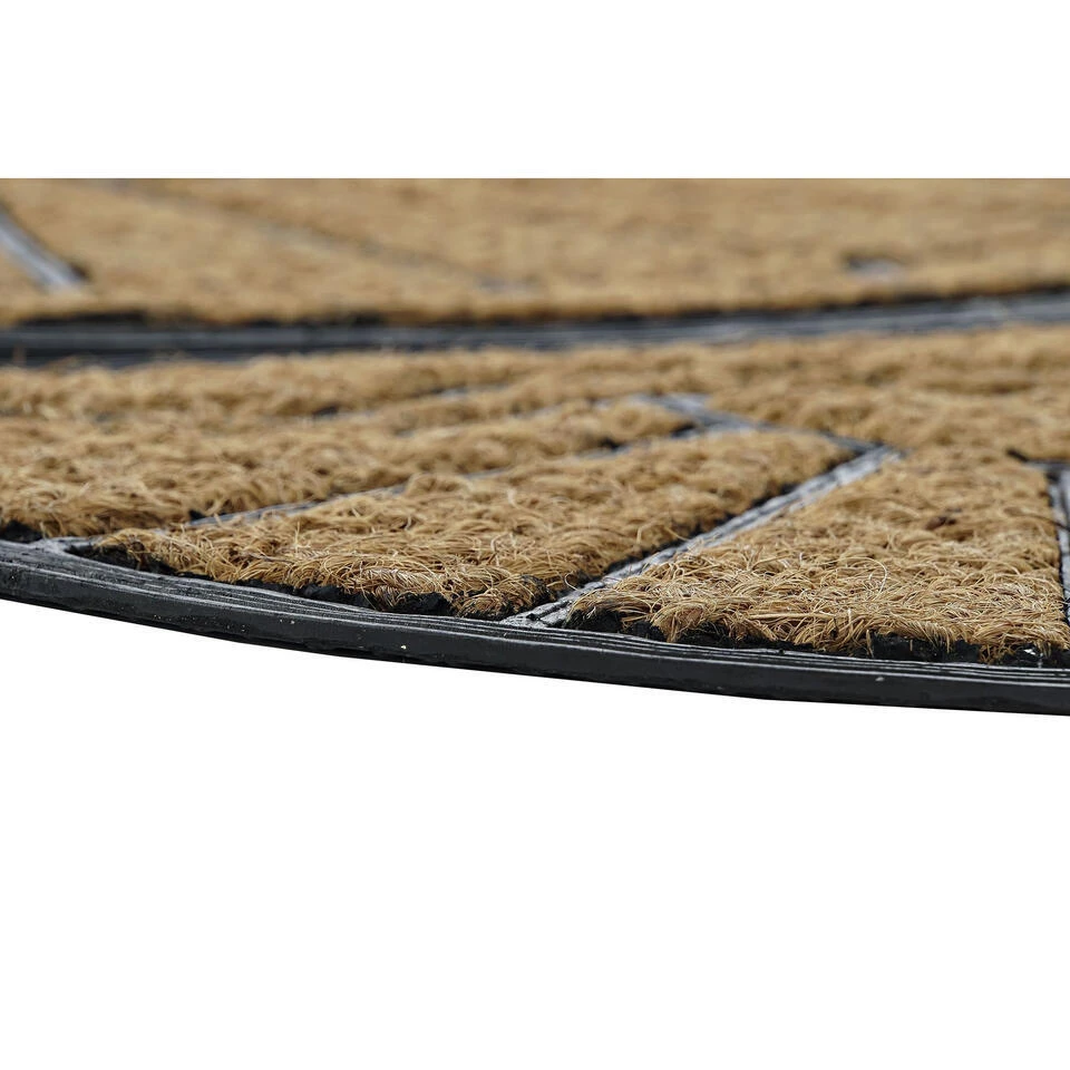 Items Deurmat - Halfrond - Oosterse Print - Kokosvezel - 60 X 40 Cm 4 Items Deurmat - Halfrond - Oosterse Print - Kokosvezel - 60 X 40 Cm - Afbeelding 2