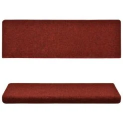 VidaXL Trapmatten 15 St 65x21x4 Cm Naaldvilt Rood -Tapijt Wereld 8454043814a1406eaa01a538021c060a