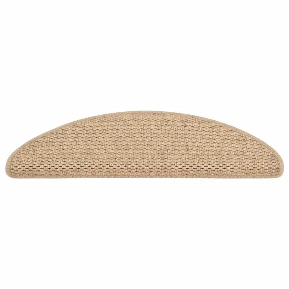 VidaXL Trapmatten Zelfklevend 15 St Sisal-look 65x21x4 Cm Zandkleurig 5 VidaXL Trapmatten Zelfklevend 15 St Sisal-look 65x21x4 Cm Zandkleurig - Afbeelding 3