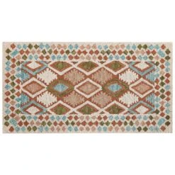 Beliani Gevlochten - ERMENEK Multicolor Wol 80x150 Cm -Tapijt Wereld ad0432fa215644bcb4ab4a3e3cf3bc86