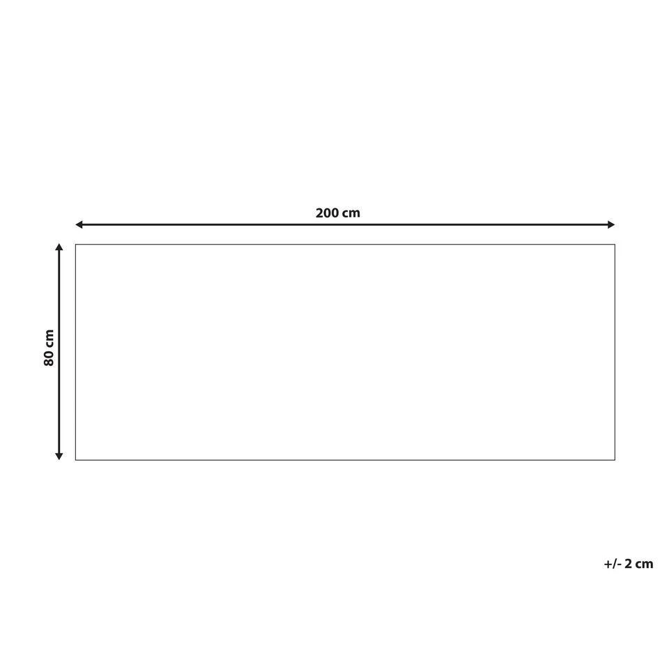 Beliani Loper - KARUNGAL Zwart Polyester 80x200 Cm 4 Beliani Loper - KARUNGAL Zwart Polyester 80x200 Cm - Afbeelding 2
