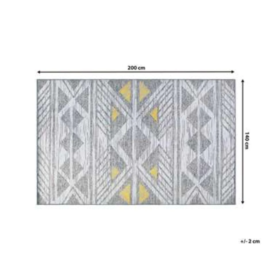 Beliani Laagpolig - KARGI Grijs Polyester 140x200 Cm 5 Beliani Laagpolig - KARGI Grijs Polyester 140x200 Cm - Afbeelding 3