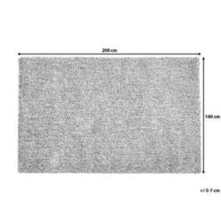 Beliani Shaggy - DEMRE Grijs Polyester 140x200 Cm -Tapijt Wereld ec7e6433f6834db0aef961bacf430bd3