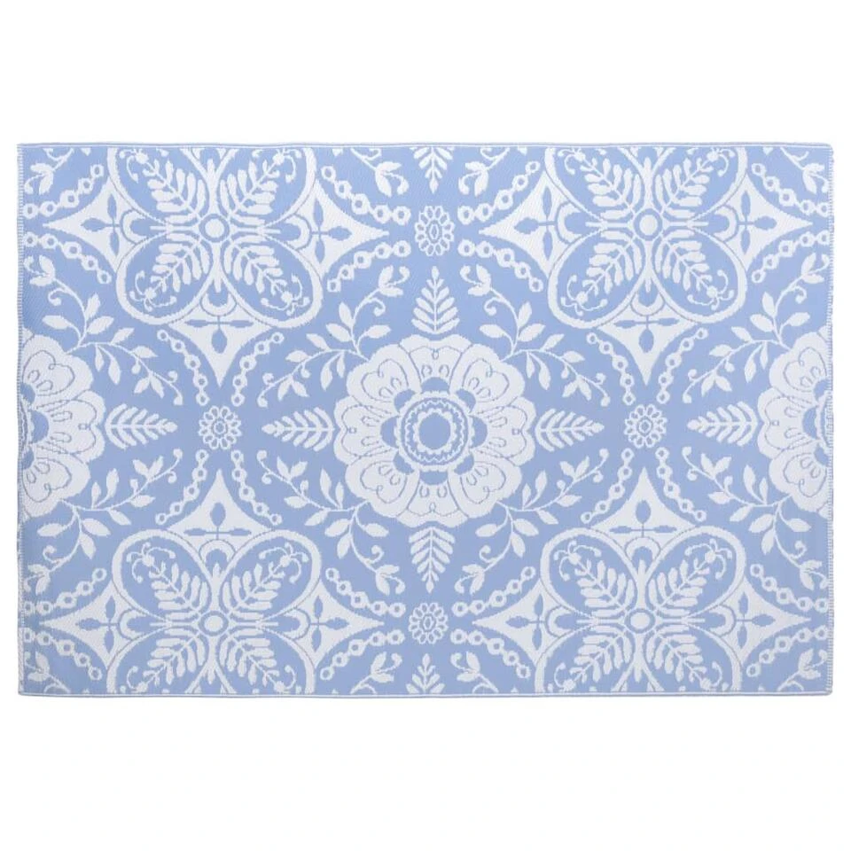 VidaXL Buitenkleed 190x290 Cm PP Babyblauw 4 VidaXL Buitenkleed 190x290 Cm PP Babyblauw - Afbeelding 2